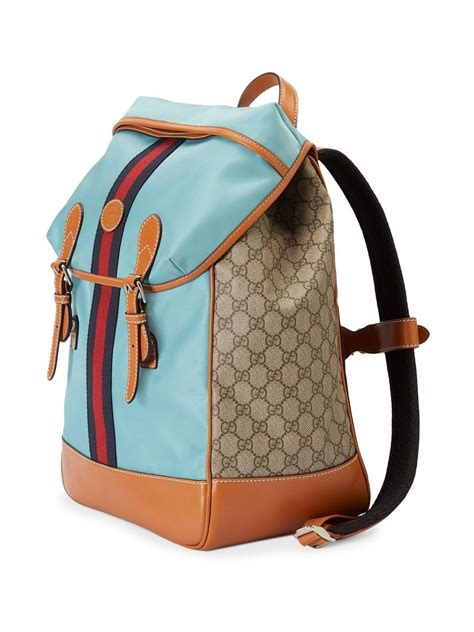 gucci backpack with white stripe|Gucci backpacks bootleg.